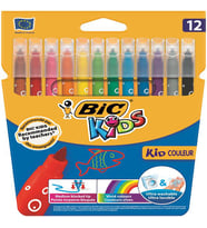 Bic Keçeli Boya Kalemi Kids Couleur Yıkanabilir 12 Renk 920293 (Siyah)