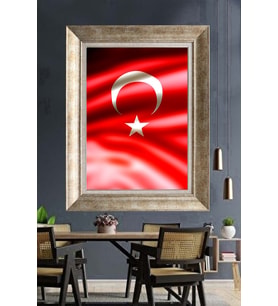 GÜMÜŞ ÇERÇEVELİ PASPARTULU TABLO C391