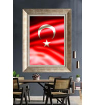 GÜMÜŞ ÇERÇEVELİ PASPARTULU TABLO C391