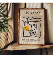 Tanıtım Picasso Çerçevesiz Poster, Modern Dekoratif Çerçevesiz Poster, Tablo, Picasso-10, 50 x 70
