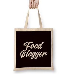 Food Blogger Blogging Vlogging Author Writer Influencer Bez Çanta Uzun Saplı