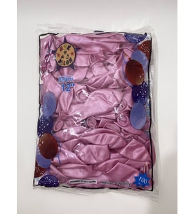 Pazariz   Balon - Pembe Metalik Balon - 100 Adet