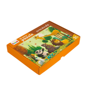 Çocuklar İçin Yer Puzzle 24 Parça - Ormanda