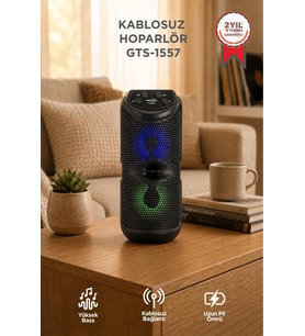 Torima Bluetooth Hoparlör Rgb Işıklı Kablosuz Speaker GTS-1557 Siyah