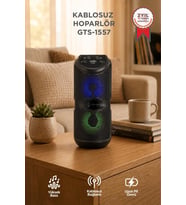 Torima Bluetooth Hoparlör Rgb Işıklı Kablosuz Speaker GTS-1557 Siyah