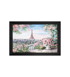 Manzara Temalı Kanvas Tablo 50 x 70 cm Siyah Çerçeve