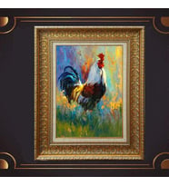 Gold Altın Kalın Çerçeveli Paspartulu Tablo vk329