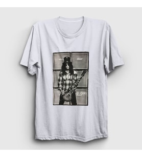 Presmono Unisex Beyaz Amps Guns N' Roses Slash T-Shirt 39778tt