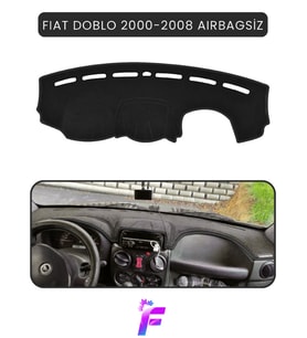 FIAT DOBLO (2000-2008) AIRBAGSIZ Torpido Örtüsü Güneşten Korur Kolay Montaj Tam Uyum TB6