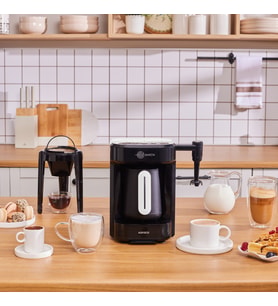 Karaca Hatır Barista Latte ve Türk Kahve Makinesi Pearl White