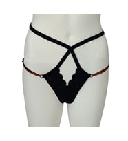ASM0168 Bayan Siyah Fisto Exotic String Tanga