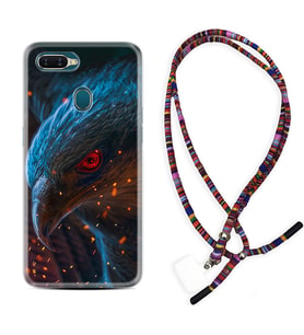 Oppo A5S A15 A16 A54 A55 A73 A74 Kılıf Boyun Asklı Rasta Silikon Şahin 1756
