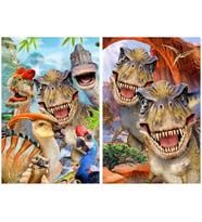 Prime 3D Dinozorlar ve T-Rex Selfie İkili Puzzle 200 Parça 10235