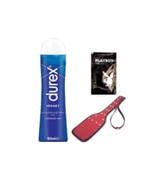 Durex Hisset Pürüzsüz Hazlar 50 ml Jel + Kırmızı Deri Şaplak + Hediye