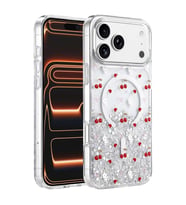 Onegif Apple İphone 17 Pro Max Misk Simli Magsafe Kapak - Desen 5