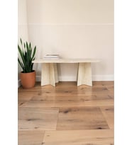 Dikdörtgen Salon Yemek Masası Mantar Ayak - 36mm Kalın Kenarlı 160x90-Traverten