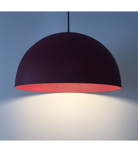 MYLİGHTS  RETRO BORDO İÇİ BORDO METAL SARKIT AVİZE 40 CM EN (Siyah)