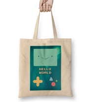 Bmo Hello World Adventure Time Space Galaxy Stars Aurora 01 Bez Çanta Uzun Saplı