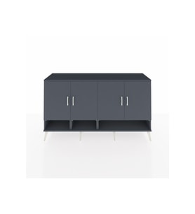 Kronos Konsol 6 Raflı 4 Kapaklı 176x59x99 Antrasit-Antrasit/Aytaşı