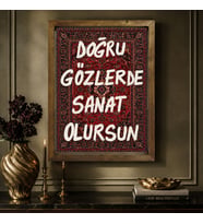 BK Gift Vintage Klasik Sanat Esprili Sözlü Masif Ahşap Çerçeveli Dekoratif Tablo - 28
