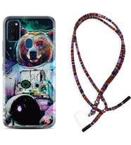 Samsung M21 M22 M23 M30 M31S M32 Kılıf Boyun Asklı Rasta Silikon Astronot Panda 1755