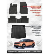 Opel Grandland Mild Hybrid 2025+ Uyumlu 4.5D SAHLER Premium Havuzlu Paspas ve Liner Marka 3D ALT Bagaj Havuzu