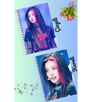 Yeji itzy kpop defter seti 2 adet A4 boyutu 21*30 çizgili + kareli 60 syf