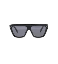Celine CL40256I 01D Unısex Güneş Gözlüğü - Kare Form Siyah Kemik Çerçeveli Füme Polarize Camlı