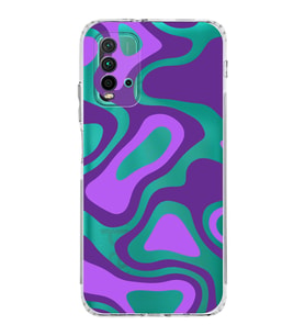 Xiaomi Redmi 9T  Kamera Korumalı Kapak Renkli Desen Tasarımlı Şeffaf  Kılıf