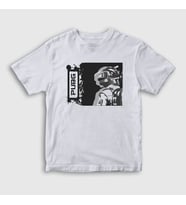 Presmono Unisex Çocuk Beyaz Helmet Pubg T-Shirt 30429tt