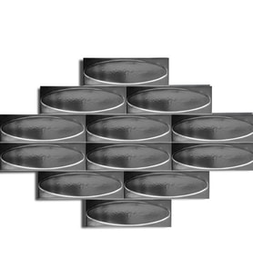 Armada Çini 7x21 Cm Elips Metalik Çini Seramik