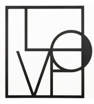 Love Sign Metal Lazer Kesim Tablo 7109 (Siyah)