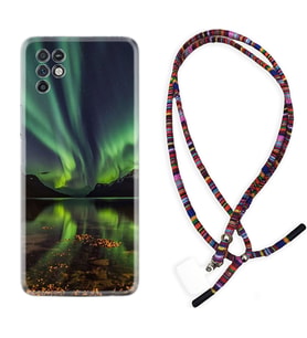 INFINIX Note 11 Pro Note 10 Hot 9 Play Kılıf Boyun Asklı Rasta Silikon Kuzey Işıkları 1327
