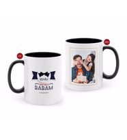 BK Gift Kişiye Özel Babalar Günü Hediyesi Fotoğraflı Siyah Beyaz Kupa Bardak-32