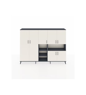 Arges Dolap 13 Raflı 7 Kapaklı 220x30x163 Antrasit-Aytaşı/Antrasit