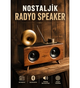 Nostaljik Görünümlü Bluetooth Bağlantılı Speaker