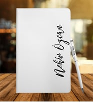 Kişiye Özel Defter Kalem H01 (Beyaz)