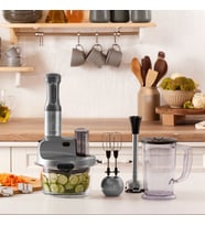 Karaca Mastermaid Prosteel 6 in 1 Uzun Blender Ayaklı 6 Bıçaklı Cam Mutfak Robotu 2500W Galaxy Grey
