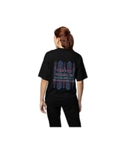 Yaradanı gör yaradan herşeyde desenli baskılı kaliteli unisex oversize T-shirt (Siyah)