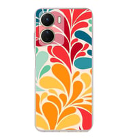 PrintiFy Vivo Y16 ile Uyumlu Retro Color 5  Kamera Korumalı Şeffaf  Kılıf