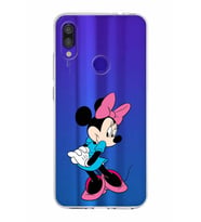 Xiaomi Redmi Note 7 Pro Uyumlu Kapak Minnie Mouse Tasarımlı Şeffaf Silikon Kılıf