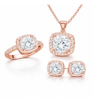 Gümüş Rose Kare Montür Kadın Set