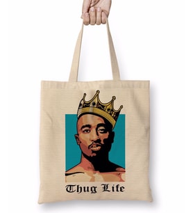 Tupac Thug Life Bez Çanta Uzun Saplı