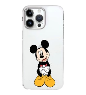 Apple iPhone 14 Pro Uyumlu Kapak Mickey Mouse Tasarımlı Şeffaf Silikon Kılıf