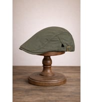 Clean Form Flat Cap – Dust Olive Tokalı Kasket (Haki)