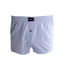 Mode XL Büyük Beden Erkek Boxer Desenli Poplin 6348 Mavi