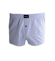 Mode XL Büyük Beden Erkek Boxer Desenli Poplin 6348 Mavi