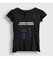 Presmono Kadın Siyah Neon Pubg T-Shirt 30554tt