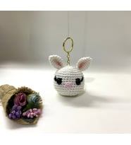 Hediyelik Amigurumi Tavşancık Anahtarlık Sağlıklı Oyuncak El Örgüsü