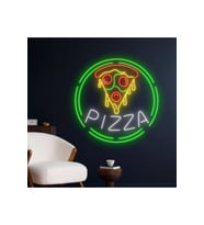 PIZZA Yazılı ve Şekilli Neon Tabela